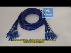 12F Core stainless steel armored patch cord SC-SC-blue PVC