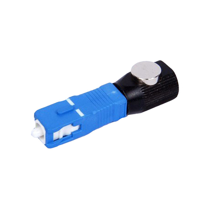 SC Bare Fiber Optic Adapter Simplex PVC / Bahan Logam