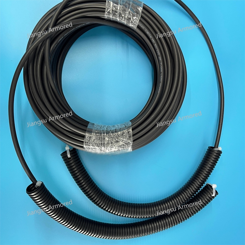 2F MM Armored CPRI Patch Cord  FTTA 7.0mm Black LSZH PP Nylon Tube Nokia Equipment