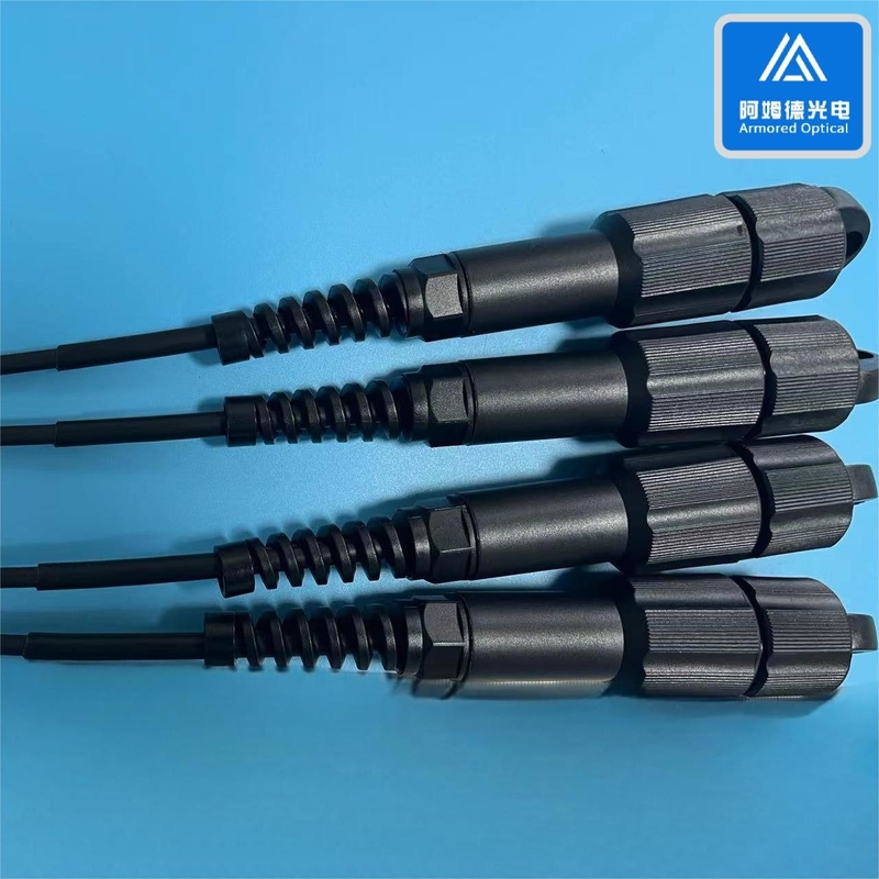 8 Cores SM Armored FTTA Patch Cord 100M CPRI Patch Jumper With PDLC Connector LSZH
